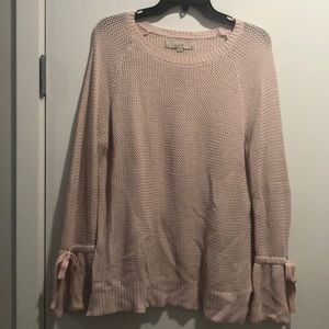 Loft Bell sleeve sweater with tie sleeves